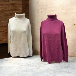 Charter Club/Lord & Tylor, 2 Cashmere Sweaters,Sz XL,Cream,Purple $30 Each.!